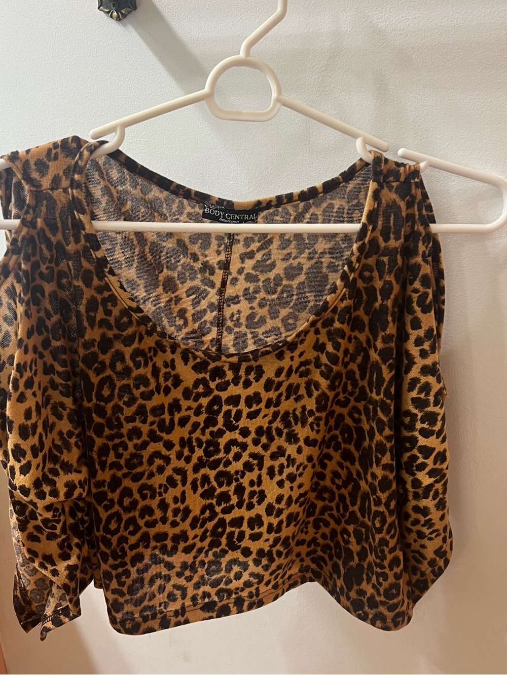 Body Central Leopard Print Scoop Neck Cami - Brown & Black
